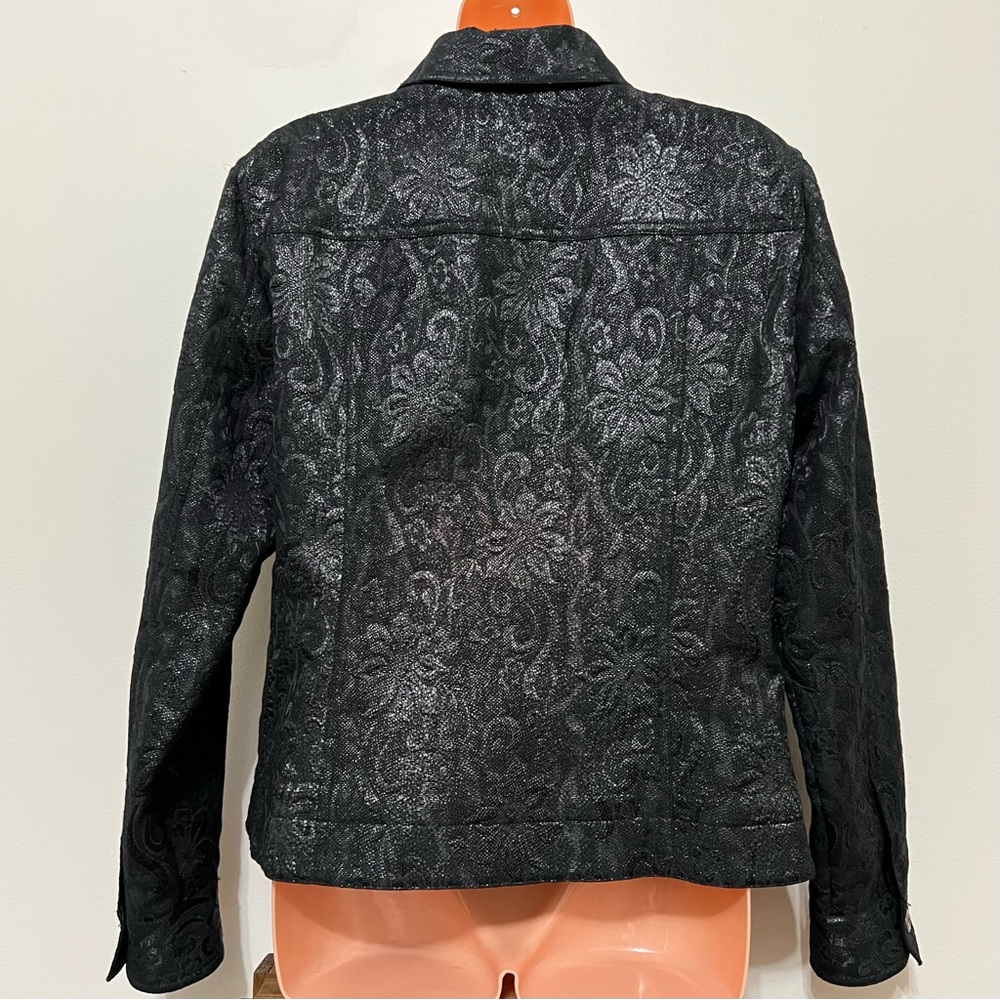 Ruby Rd. Black Textured Jacket Chic Whimsygoth - Picture 7 of 11